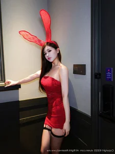 Stunning Red Skirt Style: Tian Ni's Exclusive Photoshoot - XiuRen No.10907 Elegant Portrait Series - image 15