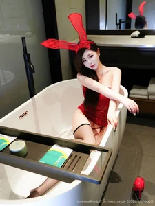 Stunning Red Skirt Style: Tian Ni's Exclusive Photoshoot - XiuRen No.10907 Elegant Portrait Series - image 12