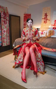 Stunning Red Bride Fashion Photography: XingYan Star Face Vol.438 Featuring Model Da Mei Niu Er - Elegant Portrait Collection - image 0