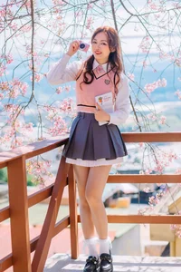 Sweet Spring Moments: Preppy Style Under Cherry Blossoms - image 3