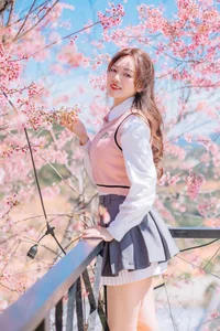 Sweet Spring Moments: Preppy Style Under Cherry Blossoms - image 0