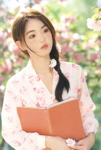 Ethereal Spring Portrait Photography: Yi Ming Amidst Blooming Double Cherry Blossoms - Art Language Vol.9339 Collection - image 9
