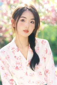Ethereal Spring Portrait Photography: Yi Ming Amidst Blooming Double Cherry Blossoms - Art Language Vol.9339 Collection - image 5
