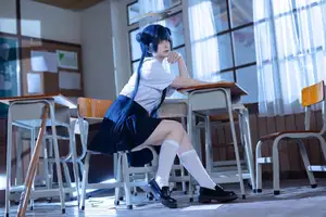 Captivating Blue Archive Misaki JK Cosplay by Coser@屿鱼 – Mystical School Uniform Charm - image 17