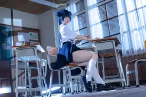Captivating Blue Archive Misaki JK Cosplay by Coser@屿鱼 – Mystical School Uniform Charm - image 9