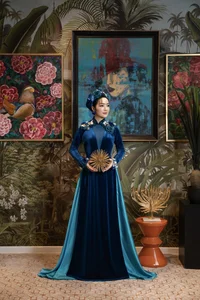 The Timeless Elegance of Giang My in Exquisite Floral Embroidered Ao Dai - image 5