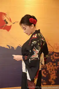 Su Yi Nuo No.10627: Captivating Traditional Grace in a Seductive Black Kimono - image 51