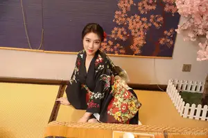 Su Yi Nuo No.10627: Captivating Traditional Grace in a Seductive Black Kimono - image 20