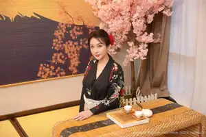 Su Yi Nuo No.10627: Captivating Traditional Grace in a Seductive Black Kimono - image 18