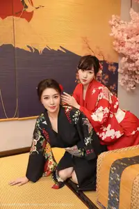 Su Yi Nuo No.10627: Captivating Traditional Grace in a Seductive Black Kimono - image 49