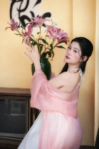 Ethereal Muse in Traditional Silk and Ancient Architecture - image 16