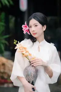 Elegant Vietnamese Beauty with Flowers - image 13