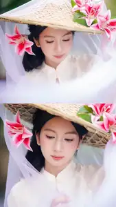 Elegant Vietnamese Beauty with Flowers - image 5