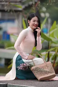 Captivating Grace: Vietnamese Girl in Traditional Ao Dai Beauty 1000025136 - image 6