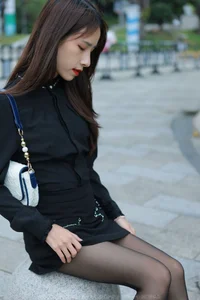 Meizi Red Lips and Black Silk Stockings Gallery by IESS - image 1