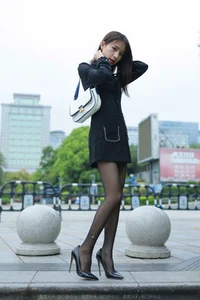 Meizi Red Lips and Black Silk Stockings Gallery by IESS - image 6