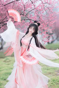 A Floral Dreamscape: YiTuYu Vol.8854 Qi Luo Sheng De Xiao Su Su in Hanfu - image 3