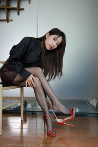 Mei Zi - Red High Heels Under the Chair IESS Collection - image 19