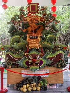 Spectacular Giant Fruit Dragon Sculpture Captivates Tourists and Locals in the Heart of Ho Chi Minh City - image 11