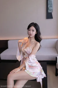 Elegant Pink Nightgown Fashion Trends: Tang An Qi in the XiuRen No.10970 Collection - image 14
