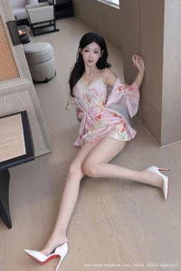 Elegant Pink Nightgown Fashion Trends: Tang An Qi in the XiuRen No.10970 Collection - image 26