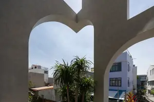Light-Filled Tube House: Discover Unique Arched Facade & Green Urban Living - image 4