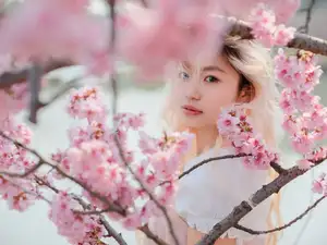 YiTuYu Art Language Vol.8665: Ten Ten's Radiant Beauty Amidst Cherry Blossoms - Captivating Spring Portrait - image 15