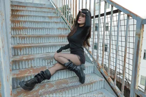 IESS Tu Tu Black Stockings and Long Boots: A Masterclass in Footwear Fashion - image 12