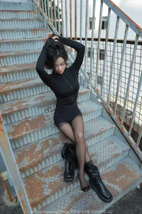 IESS Tu Tu Black Stockings and Long Boots: A Masterclass in Footwear Fashion - image 21