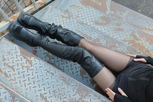 IESS Tu Tu Black Stockings and Long Boots: A Masterclass in Footwear Fashion - image 10