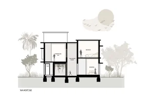 Modern 232m2 Two-Story Teacher’s Home Featuring Inner Courtyard and Natural Light for a Perfect Study Environment - image 9