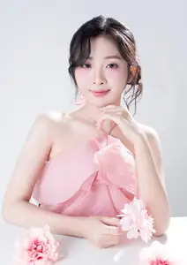 Discover Feminine Elegance: A Girl in a Pink Dress with Pristine Flowers - image 5