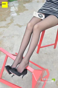 Elegant Urban Fashion: Xiao Xue in Black Stockings on a Rain-Slicked Terrace - SiXiangJia 045 by IESS - image 47