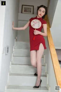 Miao Jie in Elegant Red Qipao: A Blend of Tradition and Style - image 0