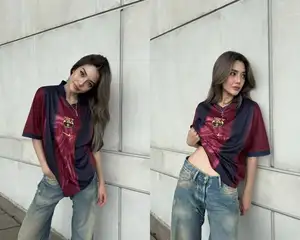 Thai Showbiz Star Prang Kannarun Flaunts Stunning Figure in Barcelona Jersey - image 9