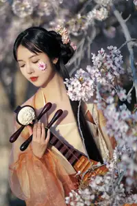 Jian Ying Tao Nai: Elegant Asian Muse Amidst Spring Blossoms - YiTuYu Art Language Vol.8617 - image 3