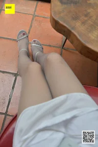 IESS 189: Qi Qi in Grey Hosiery and Buckled Sandals - image 36