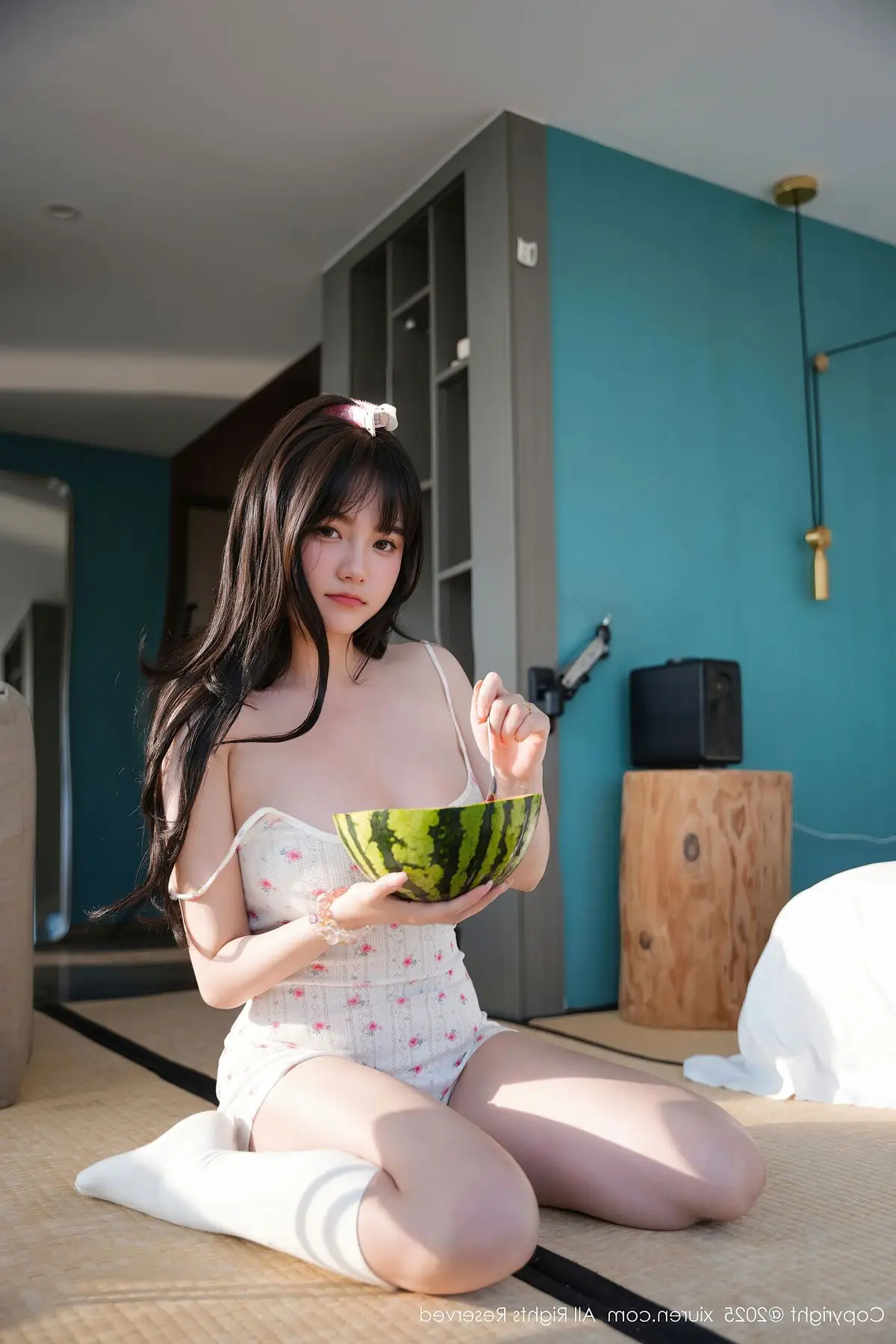 XiuRen No.10483 Ruan Qing: Sweet Youthful Charm with Refreshing Watermelon