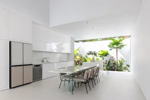 Minimalist White House Design in Ho Chi Minh City: A Serene Urban Oasis Featuring Lush Indoor Greenery and Modern Architecture - image 2