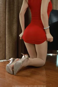 Stunning Red Dress Series: Chinese Model Tu Tu in IESS Red Battle Robe Part One - image 4
