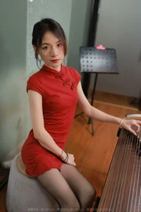Traditional Elegance: IESS Special Featuring Xiao Liu in Red Dress with Guzheng - image 48