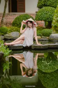 Graceful Young Woman in a Dreamy Garden: A Serene and Elegant Moment 1000025211 - image 12