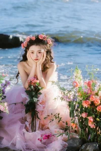 Ethereal Dali Seagull Season: Lu Li in a Pink Princess Dress - YiTuYu Art Language Vol.9308 Photography - image 5