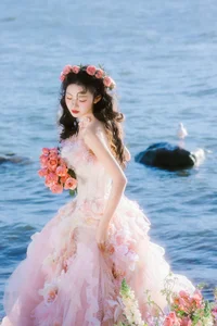 Ethereal Dali Seagull Season: Lu Li in a Pink Princess Dress - YiTuYu Art Language Vol.9308 Photography - image 0
