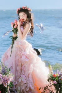 Ethereal Dali Seagull Season: Lu Li in a Pink Princess Dress - YiTuYu Art Language Vol.9308 Photography - image 2