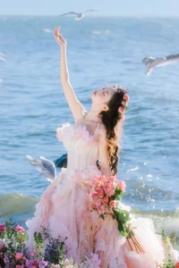 Ethereal Dali Seagull Season: Lu Li in a Pink Princess Dress - YiTuYu Art Language Vol.9308 Photography - image 6