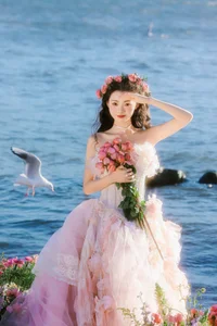 Ethereal Dali Seagull Season: Lu Li in a Pink Princess Dress - YiTuYu Art Language Vol.9308 Photography - image 22
