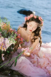 Ethereal Dali Seagull Season: Lu Li in a Pink Princess Dress - YiTuYu Art Language Vol.9308 Photography - image 10