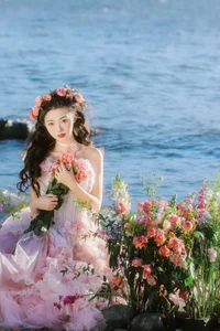 Ethereal Dali Seagull Season: Lu Li in a Pink Princess Dress - YiTuYu Art Language Vol.9308 Photography - image 17