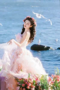 Ethereal Dali Seagull Season: Lu Li in a Pink Princess Dress - YiTuYu Art Language Vol.9308 Photography - image 14